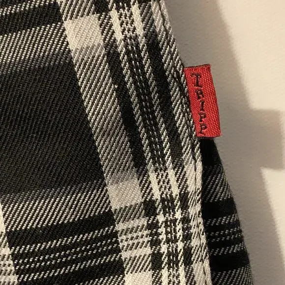 VTg Y2K Tripp NYC Black White Plaid Pleated Mini Skirt Goth Emo Punk Grunge M - Picture 10 of 10